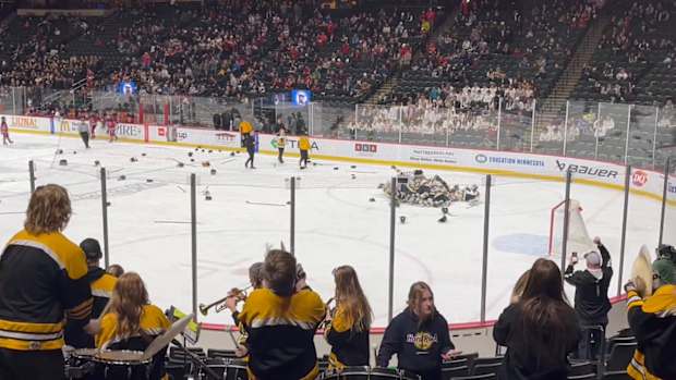 Warroad girls hockey celebrates Class 1A title